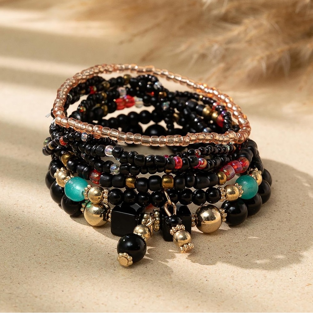 New Bohemian Beaded Bracelet Set